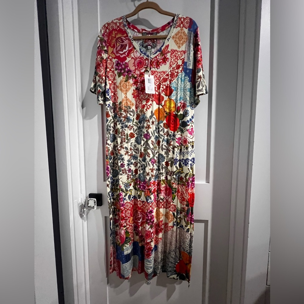 Johnny Was Tango Maxi T-Shirt Dress Size Large NWT